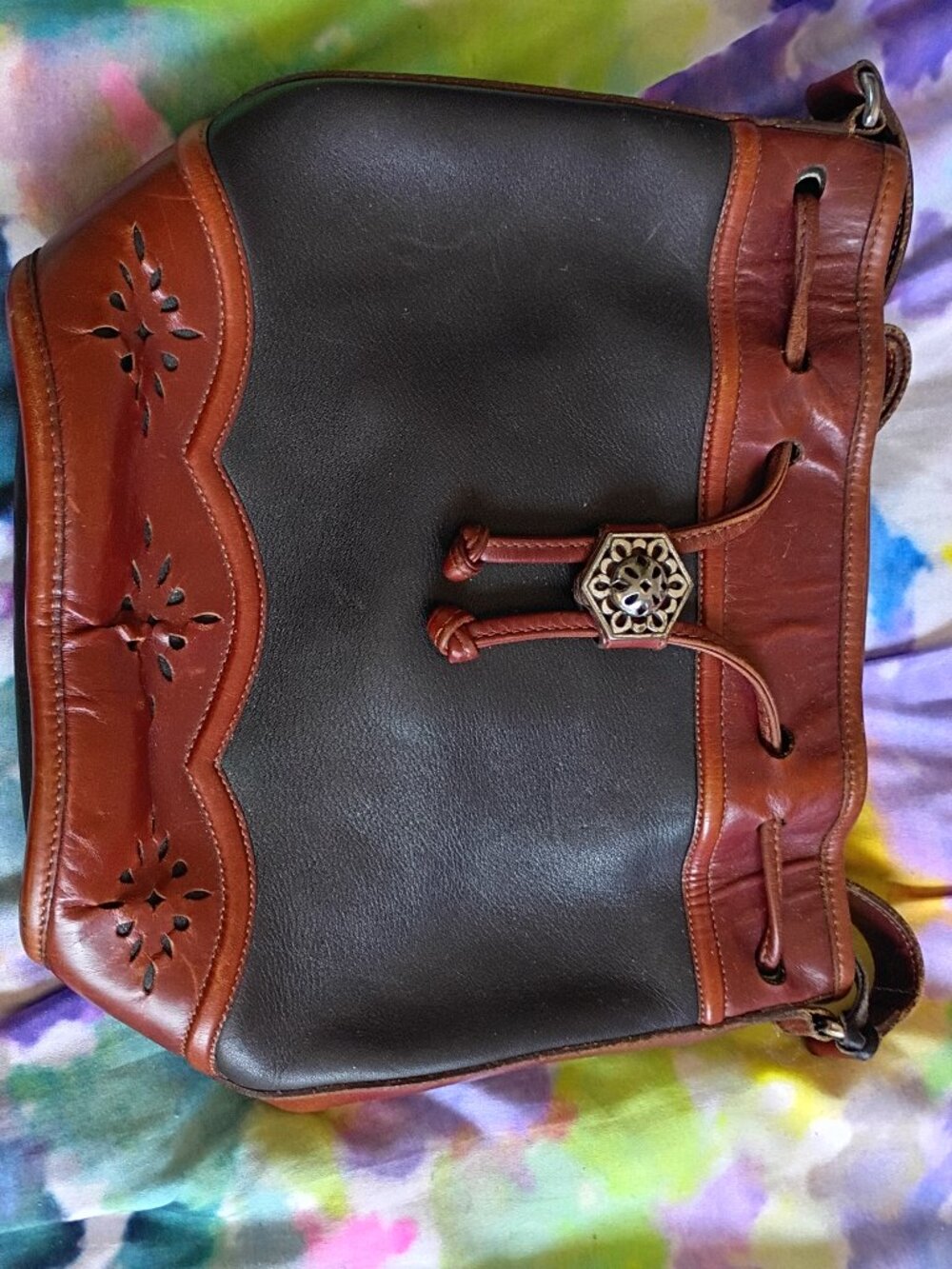 BRIGHTON Bucket Bag with Cutout Accents